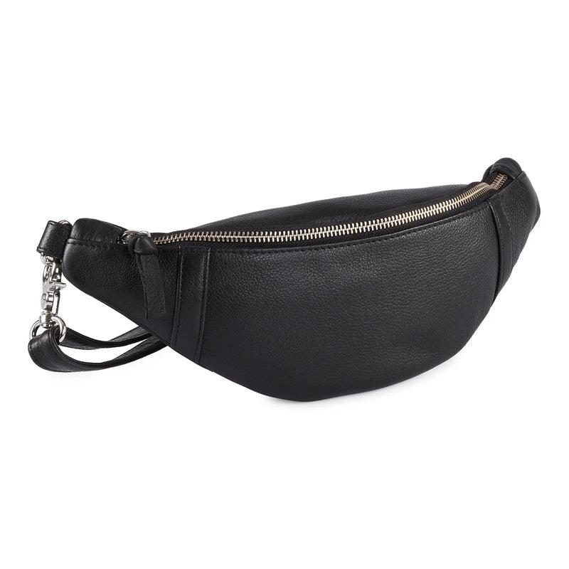 Style Ivory i sort. Mindre bumbag m. lynlås på front og bagside - Octopus Denmark (4354378924102)