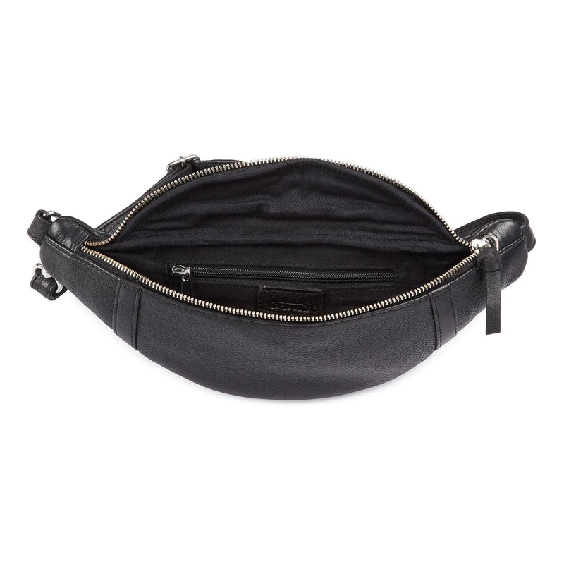 Style Ivory i sort. Mindre bumbag m. lynlås på front og bagside - Octopus Denmark (4354378924102)