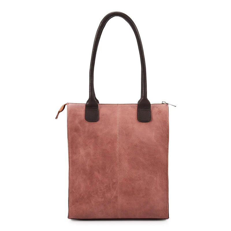 Style Japan (kun få stk. på lager). Eksklusiv cognac/brun håndtaske til arbejde, skole, rejse Octopus Denmark