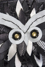 Style Jen. Skøn skulder & crossbody ugletaske, håndflettet i sort og multifarvet overskudslæder Octopus Denmark