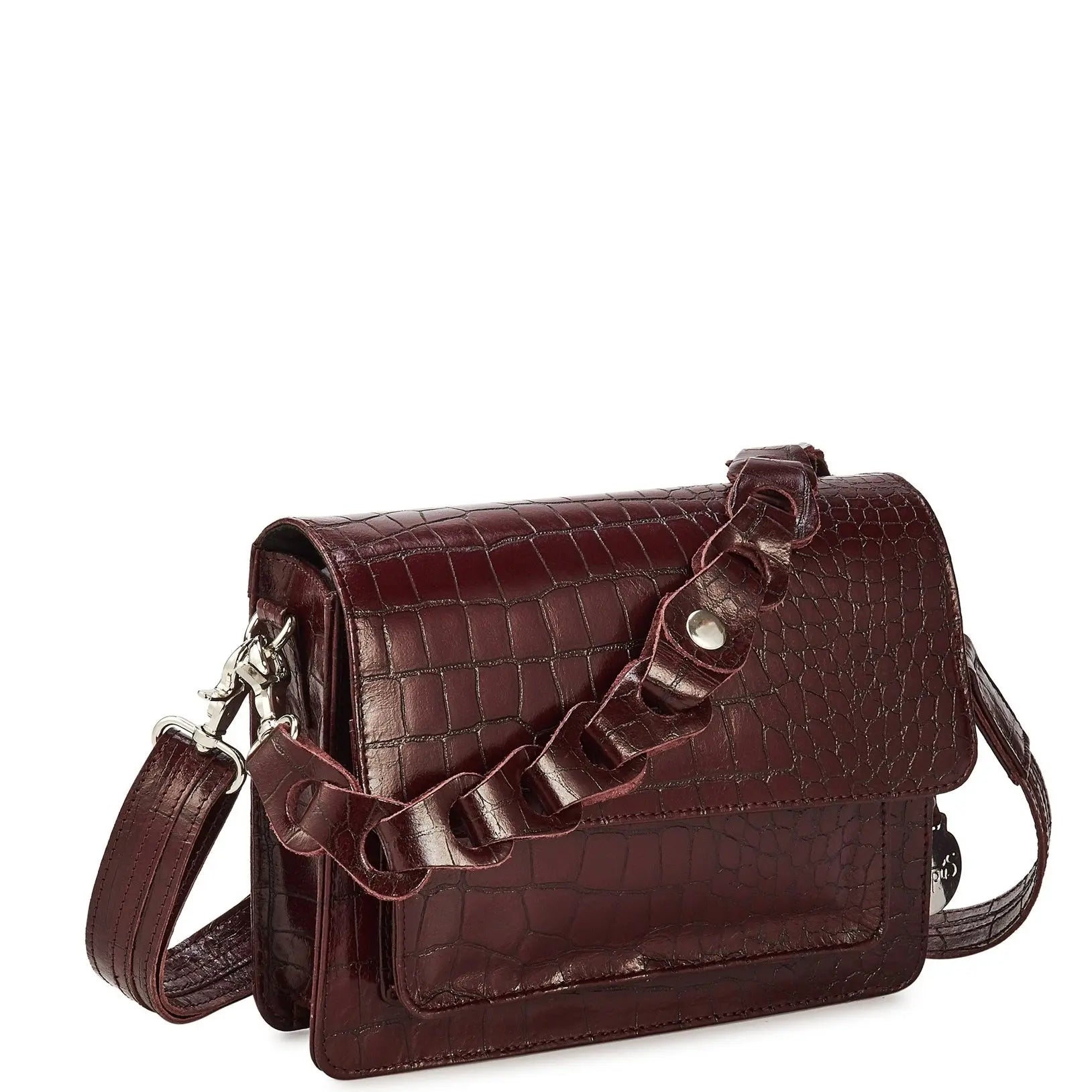 Style i bordeaux. crossbody skuldertaske/håndtaske/clutch