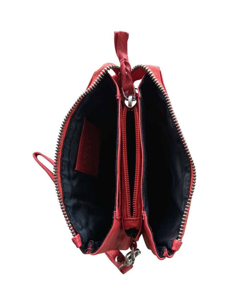 Style Kakadu i rød (kun et stk. på lager): Pung / clutch i flot læder med en super indvendig indretning Octopus Denmark