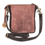 Style Kiwi i cognac m. mørkebrun. Flot mindre crossbody,- skuldertaske i læder Octopus Denmark