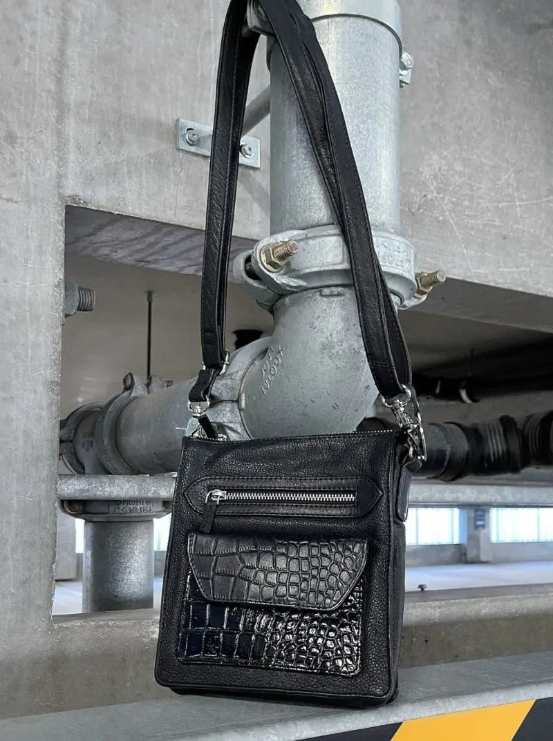 Style Korea. Flot skuldertaske / crossbody i kraftigt læder Octopus Denmark