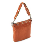 Style Limassol i en smuk orange. Skøn lille håndtaske/clutch med flot flettet håndrem (6711599005766)