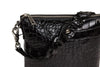 Style Limassol i sort. Skøn lille håndtaske / clutch i præget skind med flot flettet håndrem Octopus Denmark