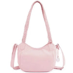 Style Lucca, lædertaske i smuk rosa. Skøn skulder- og crossbody m. flot flettet håndrem Octopus Denmark