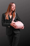 Style Lucca, lædertaske i smuk rosa. Skøn skulder- og crossbody m. flot flettet håndrem Octopus Denmark