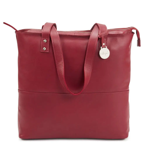 Copy of Style Madagascar i bordeaux rød. Stor letvægts-shopper i ægte læder Octopus Denmark