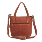 Style Monaco i cognacbrun (kun ét stk. på lager). Smuk lædertaske til hånd, skulder & crossbody Octopus Denmark