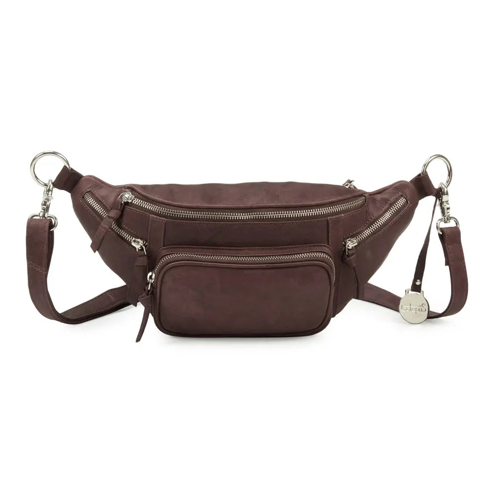  Style Norma i flot mørkebrun. Vidunderlig stor bumbag i læder m. masser af rum. Rolls-Royce modellen indenfor bumbags