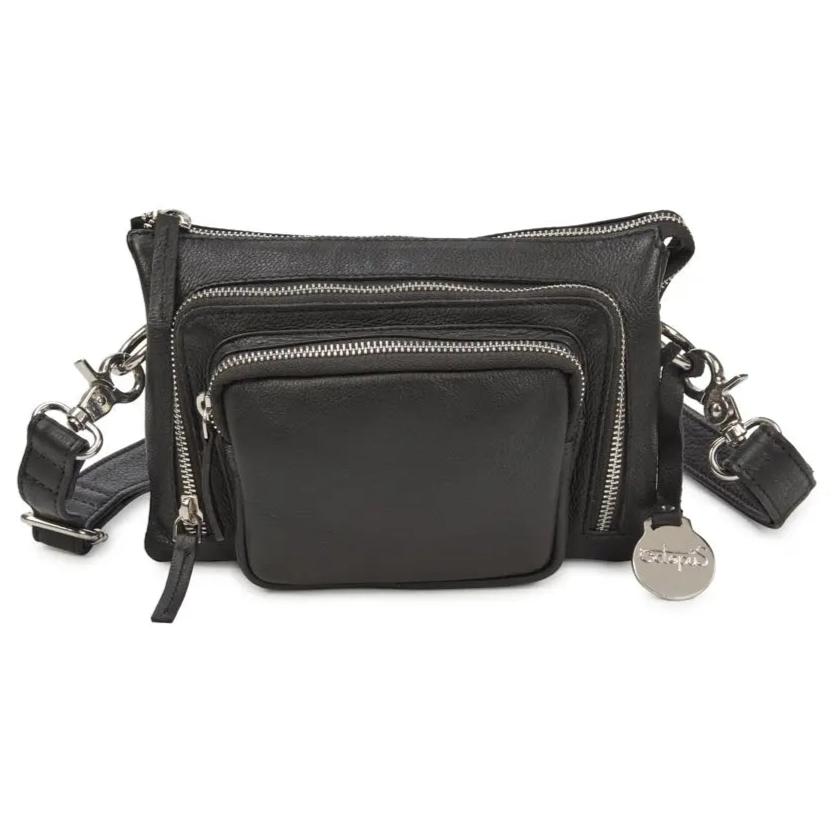  Style Oslo i sort med sølv. Ultracool clutch, skulder- & crossbodytaske. Superfed taske med mange rum og flotte lynlåse