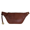 Style Paris i mørkebrun. Flot unisex bumbag i kraftigt vintagelæder m. stort hovedrum og frontlomme Octopus Denmark