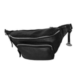 Style Paris i sort. Flot unisex bumbag i kraftigt kvalitetslæder m. stort hovedrum og stor flot frontlomme Octopus Denmark