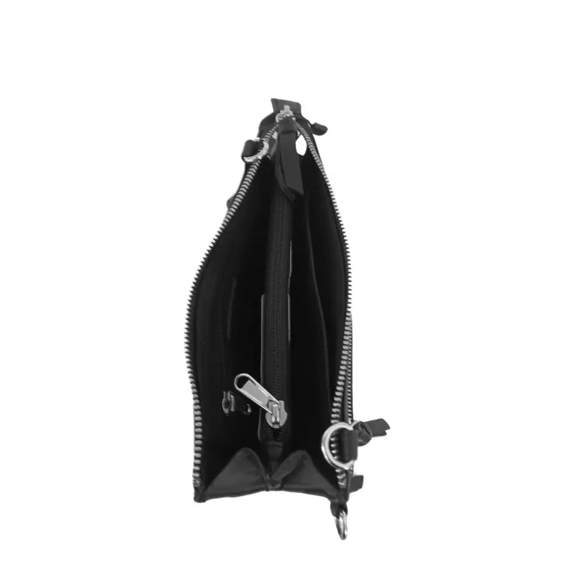 BEMÆRK: Kollektionsprøve. Style Ottawa i sort læder. Skøn mindre taske med seks rum og lommer. Fantastisk skuldertaske / crossbody / clutch Octopus Denmark