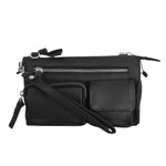 BEMÆRK: Kollektionsprøve. Style Ottawa i sort læder. Skøn mindre taske med seks rum og lommer. Fantastisk skuldertaske / crossbody / clutch Octopus Denmark