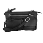BEMÆRK: Kollektionsprøve. Style Ottawa i sort læder. Skøn mindre taske med seks rum og lommer. Fantastisk skuldertaske / crossbody / clutch Octopus Denmark