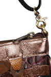 Style Elfa (kun få stk. på lager). Skøn skulder- crossbodytaske i håndflettet skind i bronzefarve Octopus Denmark